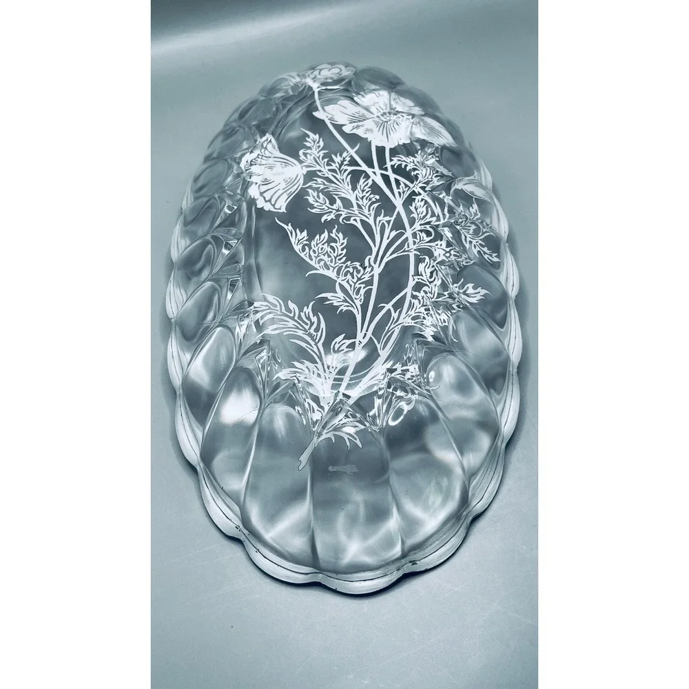 Silver City‎ Flanders Clear Celery Dish Silver Plated Inlay 10.5